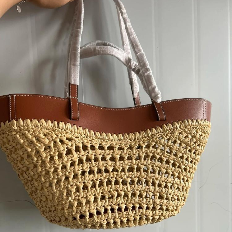 Crochet Bag Raffia - Markowa ażurowa torba plażowa z plecionki,