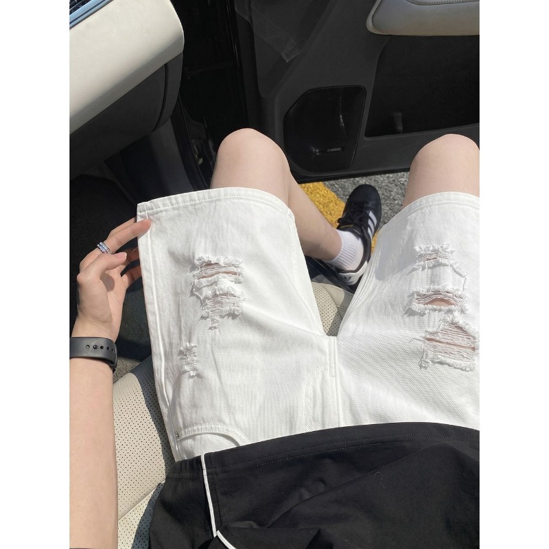 Męskie elastyczne szorty jeans – Shorts Denim Frayed recenzja i cena