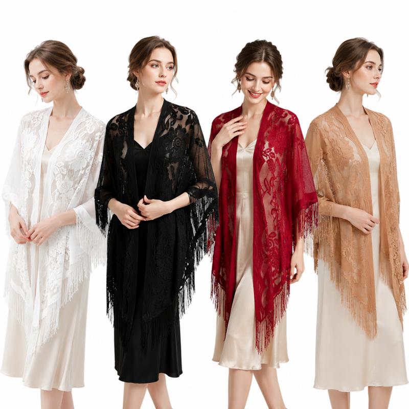 Koronkowa chusta damska z haft – Kimono Sheer Floral recenzja i cena