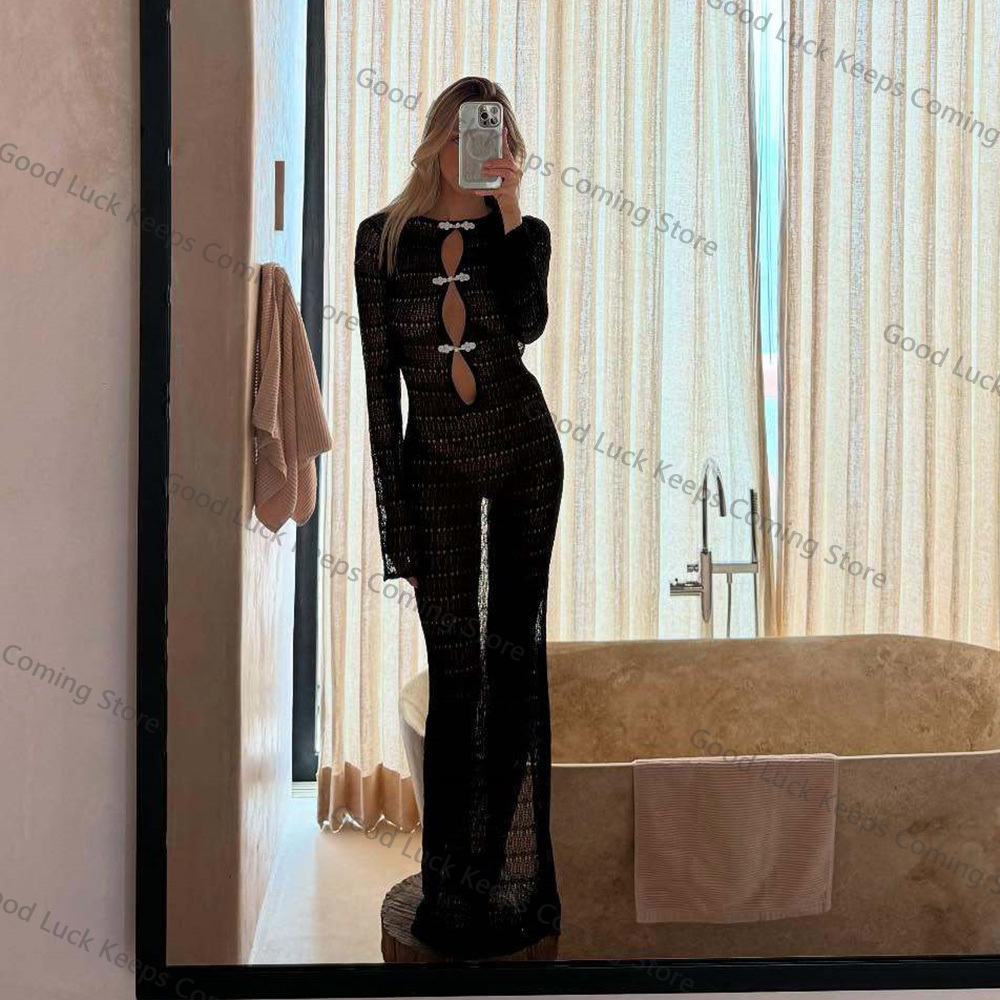 Sukienka dziergana bez pleców  – Cover Up Kaftan recenzja i cena